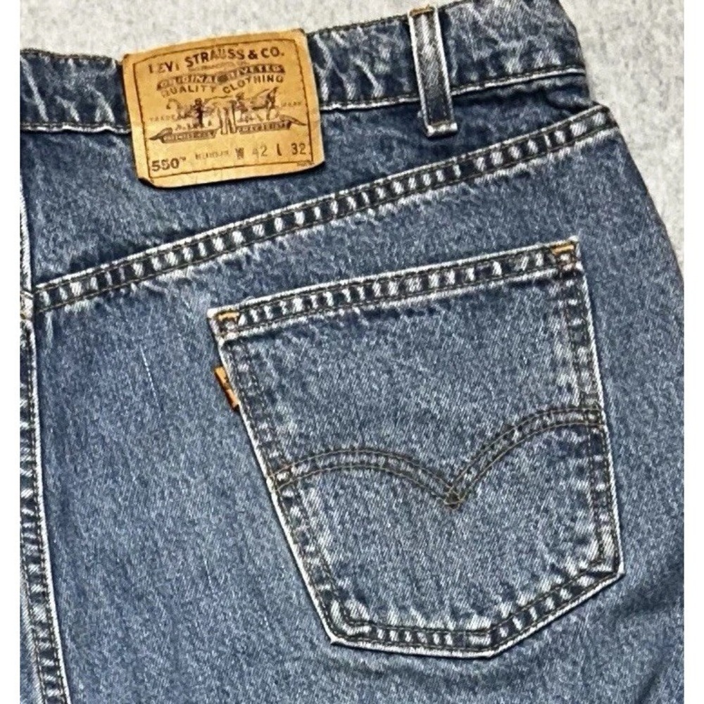 Levi's‎ 550 Relaxed Fit Jeans Mens 41x32 Blue Orange Tab Cotton Denim USA 90s